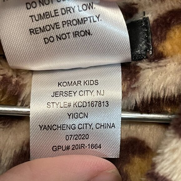 Cuddl Duds Girls Sassy Animal Cheetah Print Soft Cozy Lounge Sleepwear Robe S - Picture 12 of 12